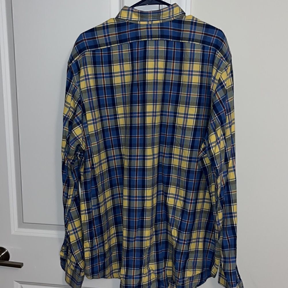 Polo Ralph Lauren vintage Swedish Sweden tartan plaid double pocket work shirt - Picture 4 of 4